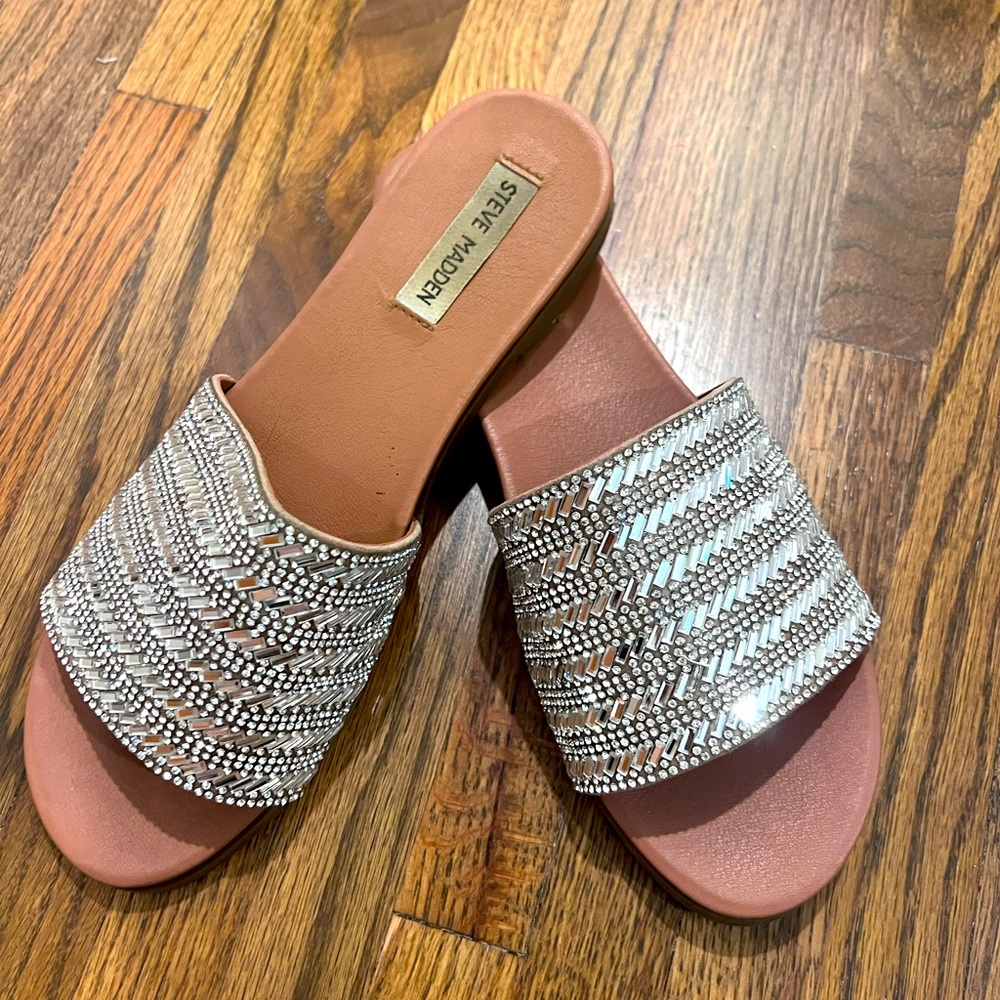 Steve Madden Rhinestone Sandals. Worn 2x, like new. Size 9.5